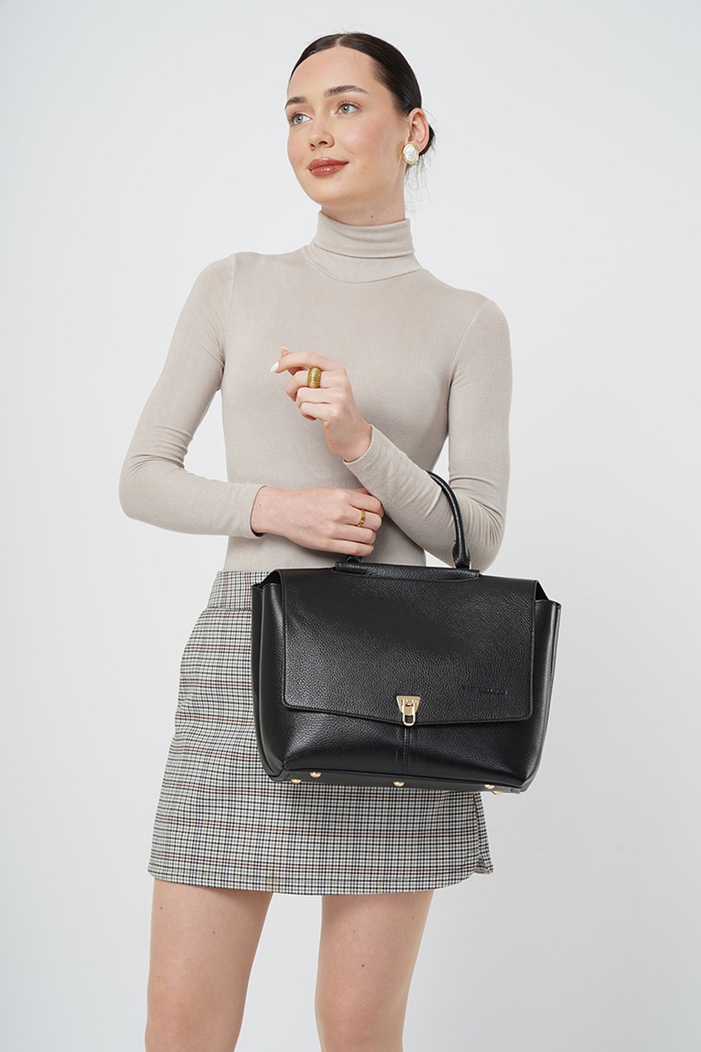 L'Héritage Leather Top-Handle Bag